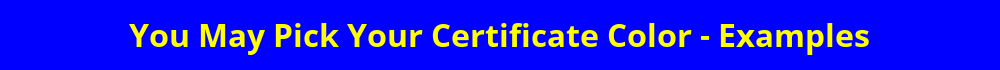 certificate color