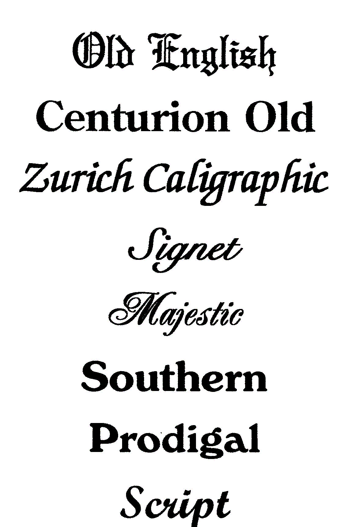 font style